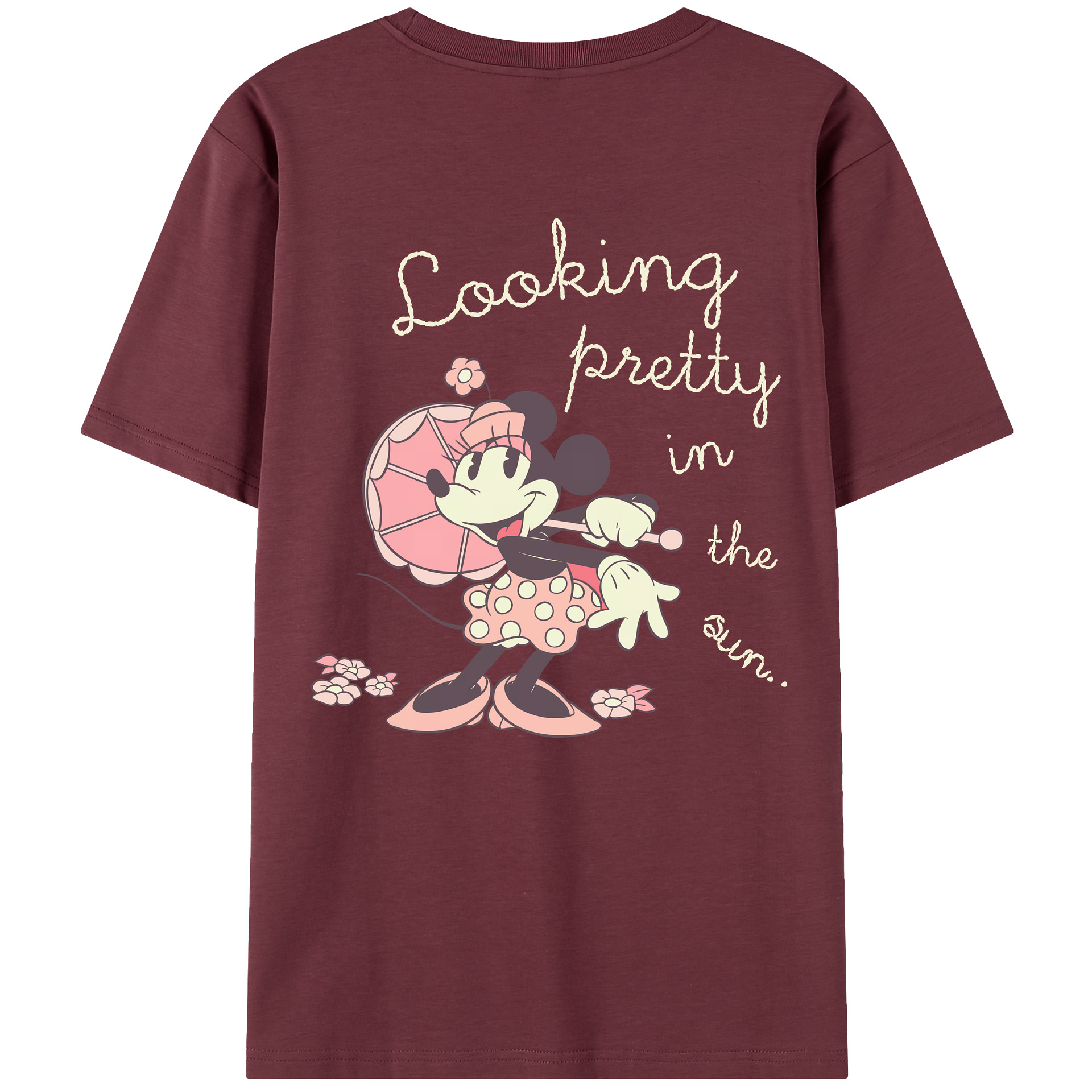 （画像用） ミッキーマウス Mickey Mouse 綿100％半袖Tシャツ（背面プリント）